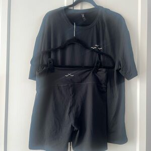 LazyPants T-Shirt and Biker Shorts Set